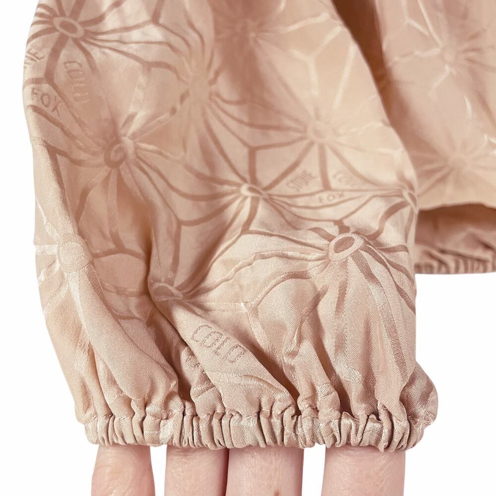 STONE COLD FOX Rumi Silk Off-The-Shoulder Cropped Blouse Dusty Rose Size XS/S - Picture 5 of 8